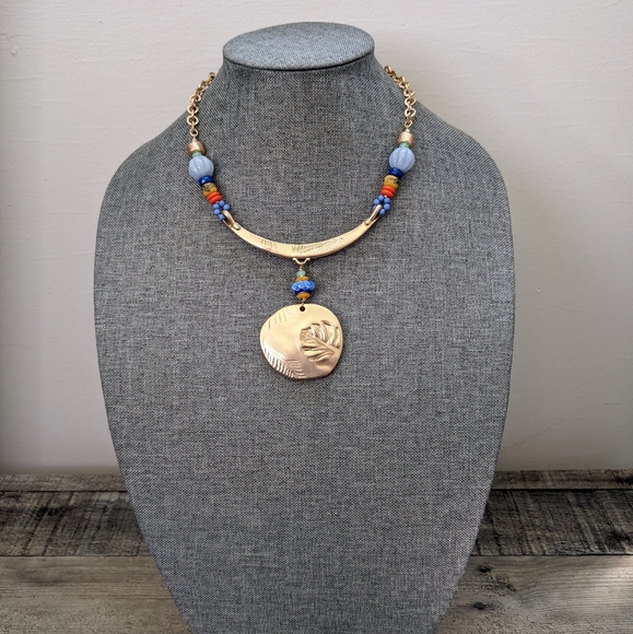Chico's Boho Pendant Bib Necklace - Picture 2 of 4
